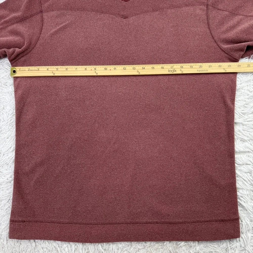 Stio Sweater Mens Large Burgundy Turpin Fleece Lightweight Crewneck Sweatshirt L - Picture 8 of 10